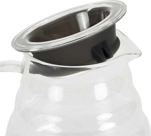 Jucoan Glass Coffee Server, 600ml(20oz) Borosilicate Glass Range Coffee Tea Carafe, Heat Resistant Coffee Pot, Clear