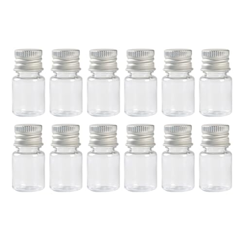 BESTYASH Professional 5ml Glass Reagent Bottles Leakproof Liquid Seal Bottles for Lab Use Mini Sample Containers