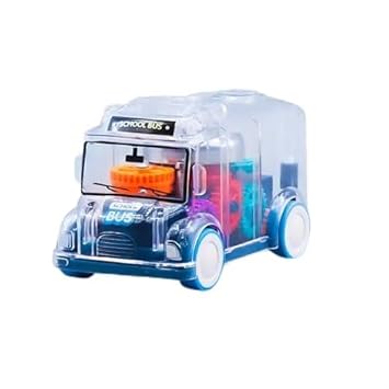 KTRS Enterprise Gear Bus for Kids, Mini School Bus with Tinkling Sound and Light Toy for Kids Above 3 Years,