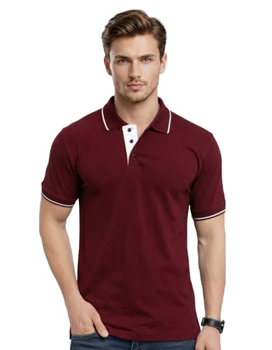 Image of Scott International Cotton Polo T Shirt | Collar Tshirts | Half Sleeves Plain T Shirt | T-Shirt |Tshirt for Men Stylish | Men's Tshirt