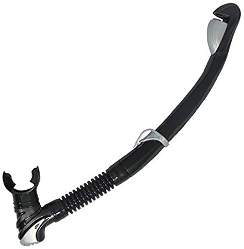 Scuba Choice Scuba Diving Dive Dry Top Straight Snorkel with Purged Valve, Black