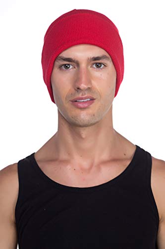 Image of Top Level Beanie Men Women - Unisex Cuffed Plain Skull Knit Hat Cap