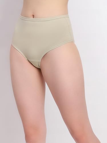 Image of Shasmi Women's High Coverage Cotton Hipster Panties | Super Combed Mid Rise Briefs | Mid Waist Printed Underwear for Women | Soft Breathable Everyday Comfort Innerwear (Pack of 3)