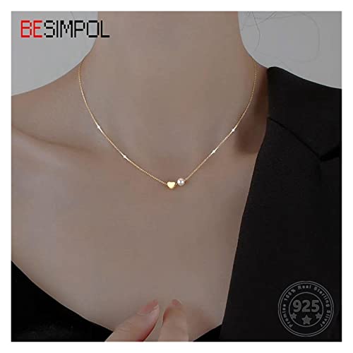 Collier argent 925 perles et pendentif cœur, le cadeau idéal pour femme
