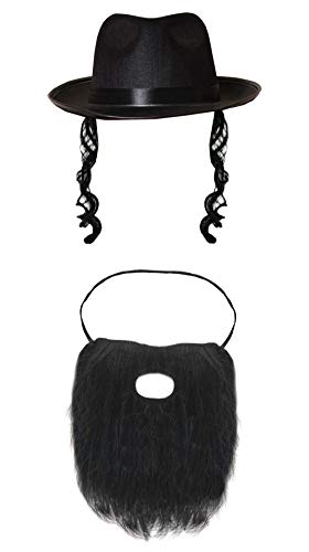 Accessoires de Juif orthodoxe adulte pour soirées déguisées et pièces de théâtre