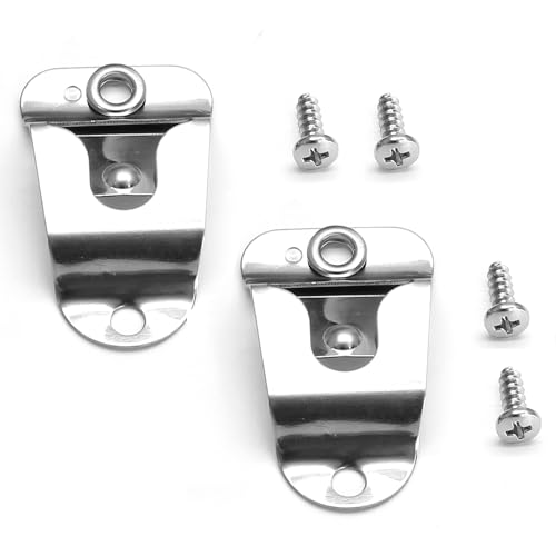 Unlorspy 2Pcs Microphone Holders,Sturdy Mic Hanger Clip with Screws for Handheld Microphone GM300 GM3188 GM338 TM271A TM481A and More (Style 2)