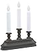 Xodus Innovations FPC1530A Battery Operated LED Window Candelabra, Black Plastic Base, Warm White Light