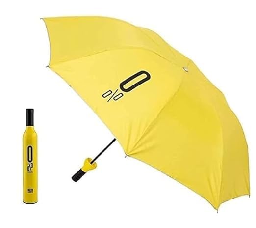 Wine Bottle Shape Mini Compact Foldable Umbrella with Plastic Case Manual lift Folding Portable Umbrella with Bottle Cover for UV Protection & Rain (Multi Color, Pack of 1)-image-12