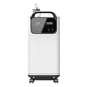 ADZHY Concentratore Generatore di Ossigeno Medico, Concentratore Generatore di Ossigeno Ossigeno Regolabile dal 93% al 96% con Ruota Universale a 360° per Assistenza Domiciliare e Ospedaliera.,ZY6DW