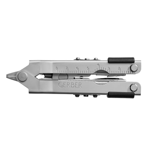 Gerber Gear Multi-Plier 600 - 14-in-1 Multitool with Sheath, Needlenose Pliers, Screwdriver, Serrated Knife, Wire Crimper, Bottle Opener, Can Opener & More - Made in USA - Stainless Steel