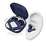 Alpine Silence Earplugs for Sleep, Focus & Travel - V-Shape Fit & Soft Oval Tips – 4 Sizes XS/S/M/L - Comfortable, Reusable Hearing Protection - up to 25dB – Midnight Blue