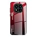 Produktbild DEDUX Hülle für Xiaomi Redmi Note 14 Pro 5G Handyhülle, Hülle Farbverlauf Glas und TPU Schutzhülle Case Cover für Xiaomi Redmi Note 14 Pro 5G (Rot/Schwarz)