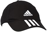 adidas 6P 3-Streifen Schirmmütze, Black White, OSFM