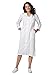 Adar Universal Scrub Dress for Women - Embroided Collar Dress - 2801 - White - 12