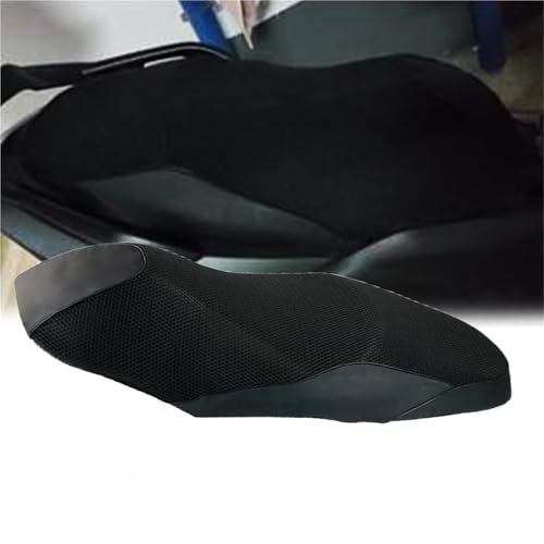 Funda de malla para asiento de moto Yamaha Tricity 300 transpirable de color negro