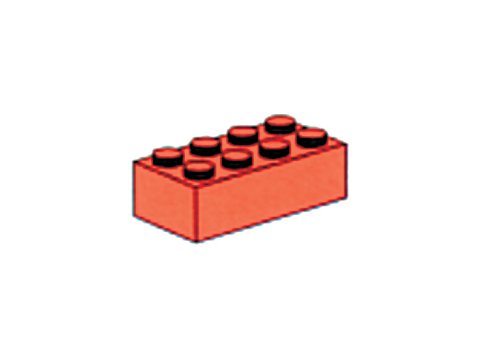 LEGO City - 50 Pietre Rosse con 2 x 4 Gommini