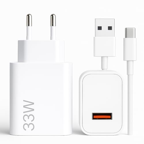 Carregador Turbo Tipo C 33W Com Carregamento Rápido Com Cabo Tipo C Compatível Com Todos Os Dispositivos USB-C, Compativel Com IPhone 15/16, Compativvel Com ANdroid, Tablet, SmartWatch