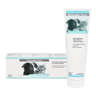 alfavet ReConvales Power, Doppelpack, Ergänzungsfuttermittel für Hunde und Katzen, Päppelpaste bei Untergewicht, Tube, 2 x 140 g