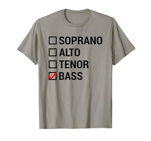 Basse ténor Alto Soprano - Motif Chauve-Souris drôle T-Shirt