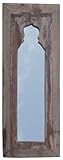 Dimensions : 39 x 20 x 2 cm - Miroir en teck vieilli et reconditionné d'Inde