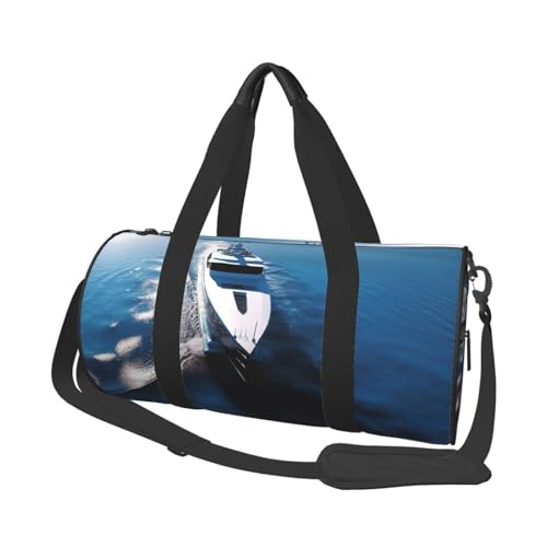 Sac de week-end léger Yacht noir grand format pour fitness et cabine avion