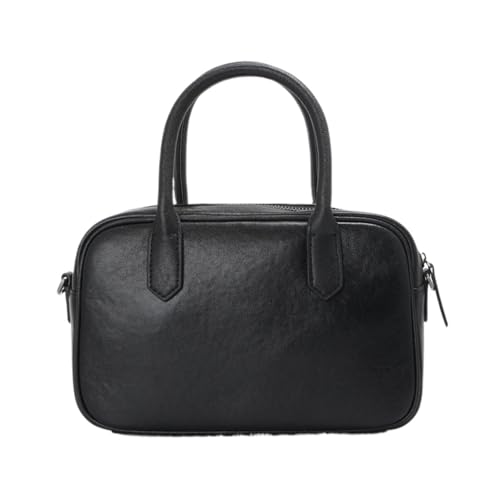 BOGAZY Bolso de Mano Bolso De Mano Retro con Cierre Cremallera, Bandolera Bolsos Mujer(Black)