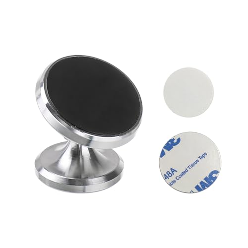 Augeny Car Magnetic Phone Holder, 360 Degree Adjustable Strong Magnet Cell Phone Holder Mount for Auto Dashboard, Universal Vehicle Cellphone Accessories Fit for All Smartphones (Silver)