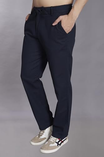 Image of DIVISIVE Men's Relaxed Fit Cotton Linen Blend Trousers