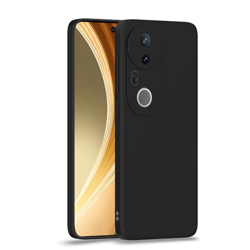 Image of Outlouders Back Cover for Vivo T4 Ultra 5G | Camera Protection | Durable Soft Matte Silicone Bumper Case (Black)