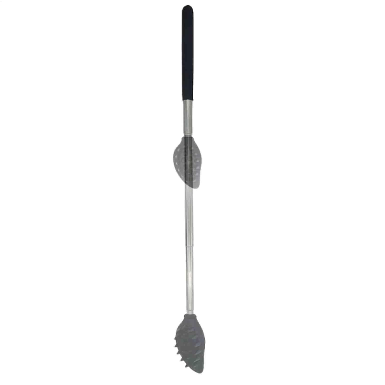 Extendable Back Scratcher, Telescoping Body Scratcher, Silicone Back Scrubber with Compact Design and Stainless Steel Handle for Kids, Adults, or Seniors, 1 Piece