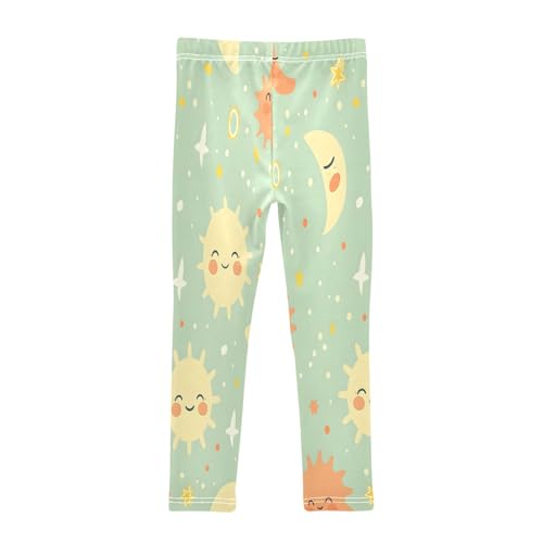 Toddler Girls Leggings Printed Yoga Pants Leggings Sun and Moon for Kids2