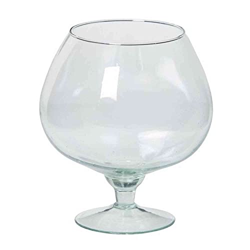 innaGLAS Bougeoir Roger sur Pied, Boule/Rond, Transparent, 18,5cm, Ø10,5cm, Ø15,5cm - Vase Transparent/Porte-Bougie