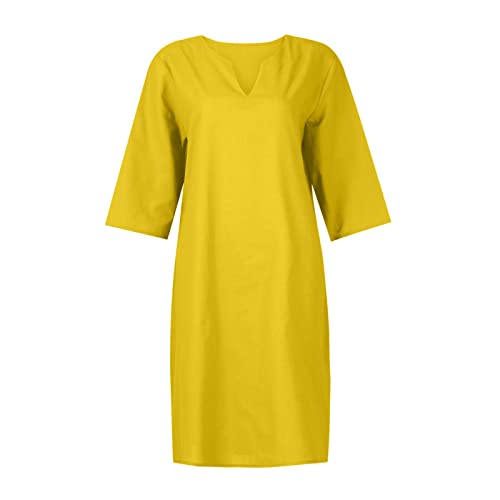OIOLOYJM Plus Size Summer Dresses for Women 2025 Plus Size Dresses for Curvy Women 3/4 Sleeve Casual Boho Kaftan Dresses