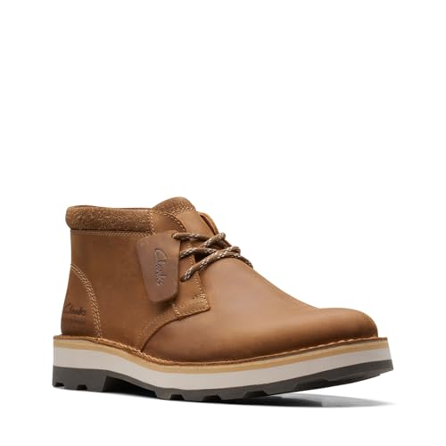 Clarks Corston DB Waterproof, Brown Leather Waterproof, 11