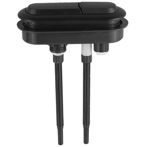 Dual Flush Valve Replacement Kit, Oval Plastic Toilet Button Pusher with Cuttable Threaded Rod, Universal Toilet Tank Parts, Replacement Parts