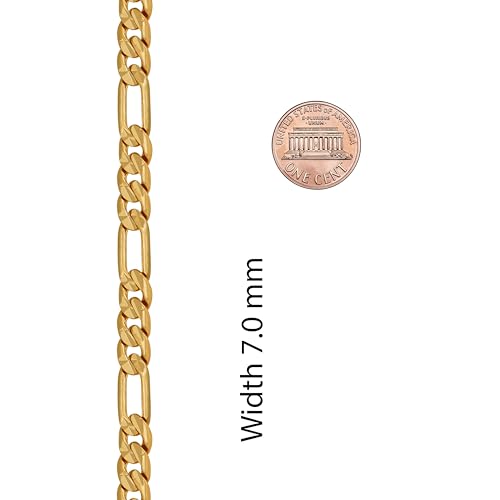 LIFETIME JEWELRY Radiant Diamond Cut Figaro 24k Real Gold Bracelets for Women and Luxury Mens Bracelet4