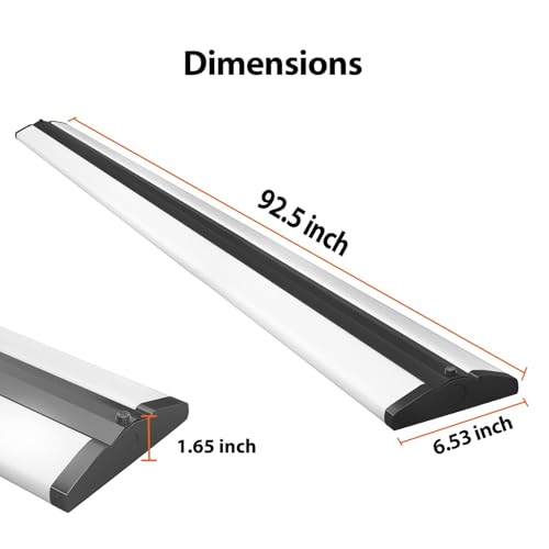 Image of FAITHSAIL 8FT LED Shop Light, 110W LED Wraparound Ultra Slim Strip Lights, 12600 Lumens, 5000k Garage Lighting, 8 Foot LED Strip Light for Office, Workshop, Fluorescent Version Replacement, 2 Pack