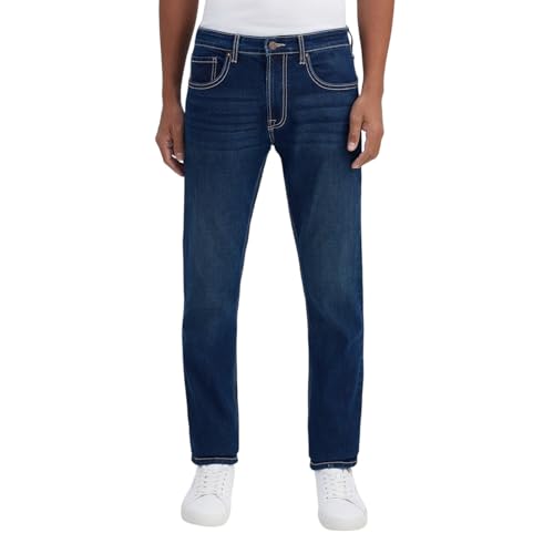 Image of Pepe Jeans Men's Straight Fit Jeans|Mid Rise |Stretchable Fabric| Jeans for Men | Available in Plus Size