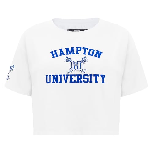 Pro Standard Womens Hampton University Classic Essentials Short Sleeve Boxy Tee White 2XL