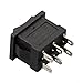 Rocker Switch On/Off 6 Pin 3 Way 21 x 15 mm 3A 250V Rectangular Electrical Switch for DIY Projects and Industrial Equipment