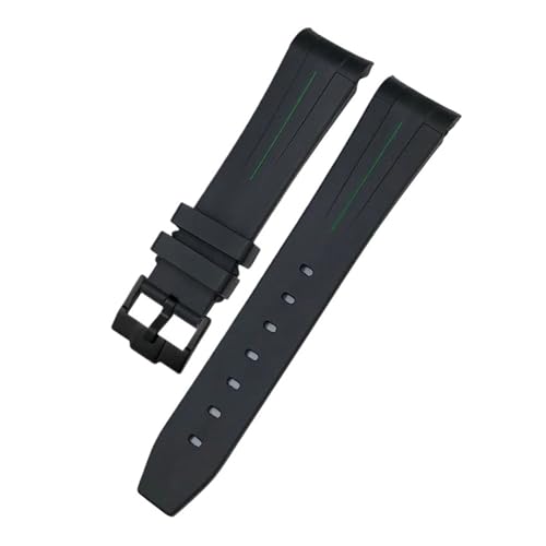 �J�[�u�G���h 19mm 20mm �t�b�f�S�� FKM ���v�o���h �T�u�}���[�i �f�C�g�i �����b�N�X GMT �t�b�f�S�� �\�t�g�E�H�b�`�X�g���b�v �A�N�Z�T���[(Black green blk,19mm)