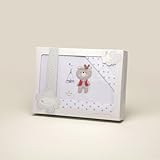 Interbaby 04197-18 - Sábanas minicuna TIPI OSO blanco y gris, unisex