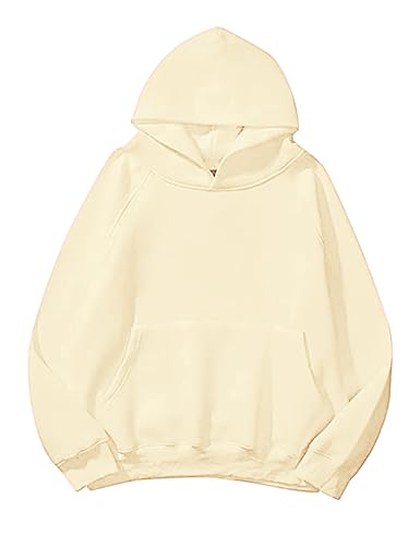 Lauweion Womens Oversized Hoodie Raglan Long Sleeve Pullovers Hooded Sweatshirt with Kangaroo Pocket Yellow