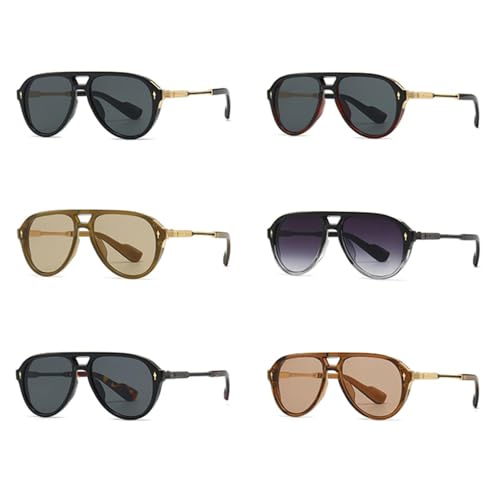 Lunettes de soleil rétro mi-métalliques contre éblouissement UV400