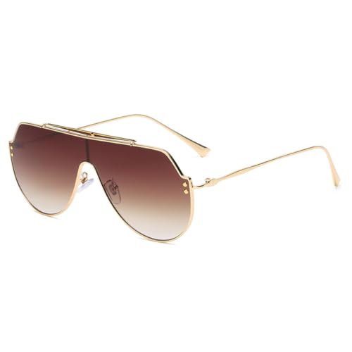 Lunettes de soleil de conduite homme verres ovales marron et monture en alliage robuste