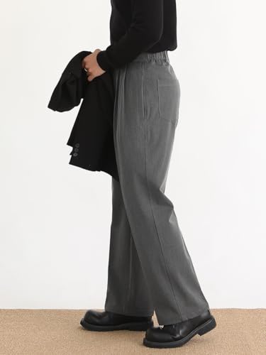 Men's Double Pleat Dress Pants Straight Wide Leg Comfort Waist Trousers Pants for Men3