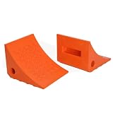 Tiousmoky Wheel Chocks, Rubber Wheel Chock with Curved, Durable, Non-Slip, Solid Trailer Wheel Chock