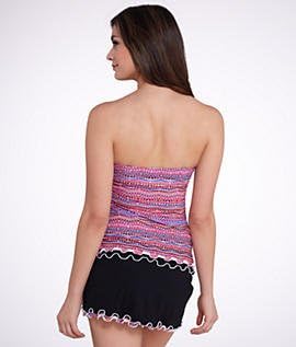 Profile by Gottex Women's Standard Lettuce Ruffle Side Tie Skirted Swimsuit Bottom - Image 3