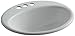 Kohler 2905-4-95 Cast Iron Drop-In Oval Bathroom Sink, 20.5 x 18.25 x 10 inches, Ice Gray
