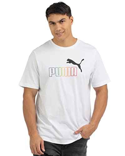 PUMA Essentials + Rainbow Tee Puma White LG